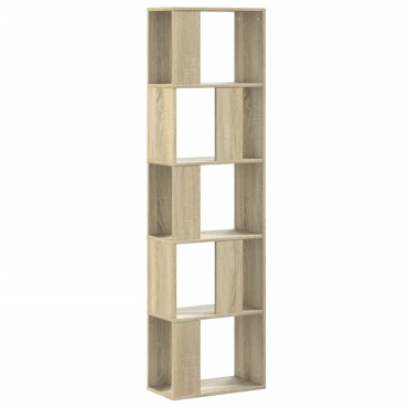 vidaXL Βιβλιοθήκη 5Επιπέδων Sonoma Δρυς 45x23,5x162,5cm Επεξεργ. Ξύλο 1 τεμ.