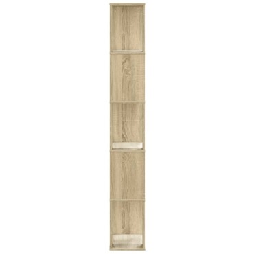 vidaXL Βιβλιοθήκη 5Επιπέδων Sonoma Δρυς 45x23,5x162,5cm Επεξεργ. Ξύλο 1 τεμ.