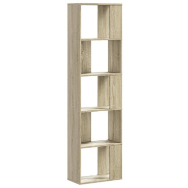 vidaXL Βιβλιοθήκη 5Επιπέδων Sonoma Δρυς 45x23,5x162,5cm Επεξεργ. Ξύλο 1 τεμ.