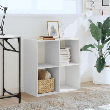 vidaXL Βιβλιοθήκη Λευκή 68,5x32x68,5cm από Επεξεργασμένο Ξύλο 1 τεμ.