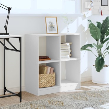 vidaXL Βιβλιοθήκη Λευκή 68,5x32x75cm από Επεξεργασμένο Ξύλο 1 τεμ.