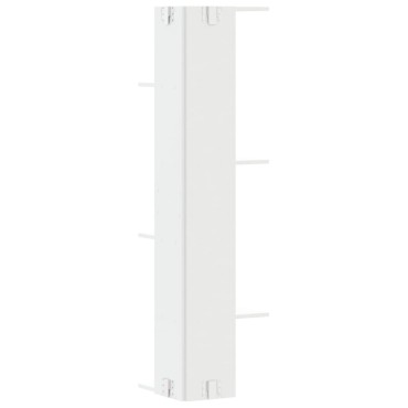 vidaXL Γωνιακή Ραφιέρα Τοίχου Λευκή 36,5x36,5x140cm Επεξ. Ξύλο 1 τεμ.