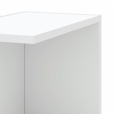 vidaXL Γωνιακή Ραφιέρα Τοίχου Λευκή 36,5x36,5x140cm Επεξ. Ξύλο 1 τεμ.