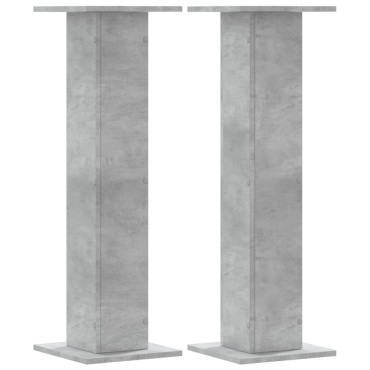 vidaXL Βάσεις Ηχείων 2 Τεμ. Γκρι Σκυρ. 30x30x95 εκ. Επεξ. Ξύλο