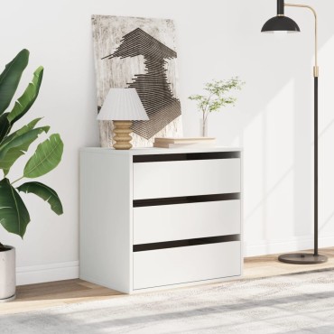 vidaXL Συρταριέρα Γωανική Λευκή 60x41x58cm από Επεξεργασμένο Ξύλο 1 τεμ.