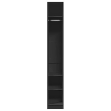 vidaXL Ντουλάπα Μαύρη 30x50x200cm από Επεξεργασμένο Ξύλο 1 τεμ.