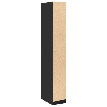 vidaXL Ντουλάπα Μαύρη 30x50x200cm από Επεξεργασμένο Ξύλο 1 τεμ.