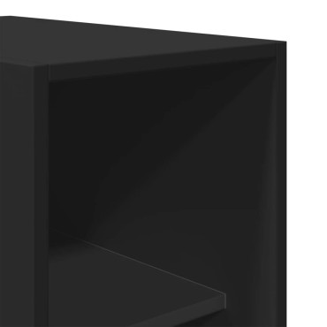 vidaXL Ντουλάπα Μαύρη 30x50x200cm από Επεξεργασμένο Ξύλο 1 τεμ.