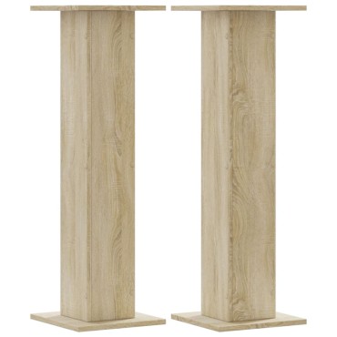 vidaXL Βάσεις Ηχείων 2 Τεμ. Sonoma Δρυς 30x30x95εκ. Επεξεργασμένο Ξύλο