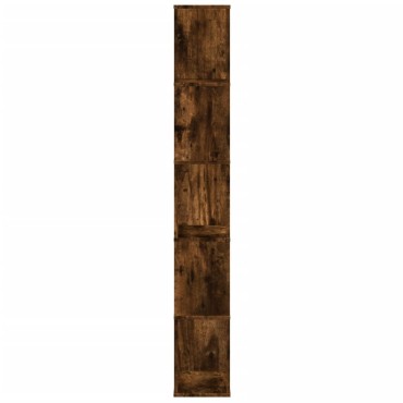 vidaXL Βιβλιοθήκη 5 Επιπέδων Καπνιστή Δρυς 45x23,5x162,5cm Επεξ. Ξύλο 1 τεμ.
