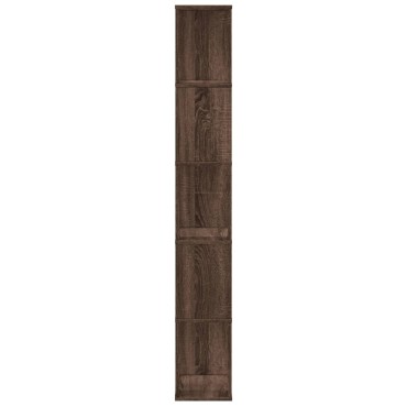 vidaXL Βιβλιοθήκη 5 Επιπέδων Καφέ Δρυς 45x23,5x162,5cm Επεξεργ. Ξύλο 1 τεμ.