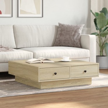 vidaXL Τραπεζάκι Σαλονιού Sonoma Δρυς 90x90x28cm Επεξεργασμένο Ξύλο 1 τεμ.