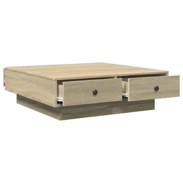 vidaXL Τραπεζάκι Σαλονιού Sonoma Δρυς 90x90x28cm Επεξεργασμένο Ξύλο 1 τεμ.