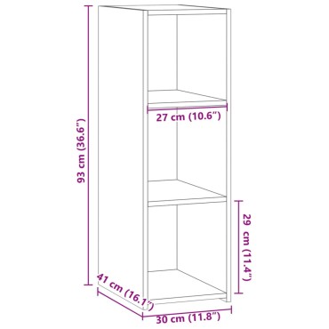 vidaXL Συρταριέρα Λευκή 30x42,5x93cm από Επεξεργασμένο Ξύλο 1 τεμ.