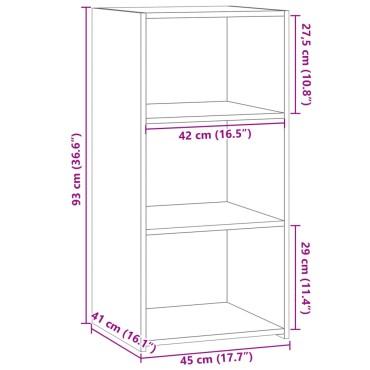 vidaXL Ντουλάπι Λευκό 45x41x93cm από Επεξεργασμένο Ξύλο 1 τεμ.