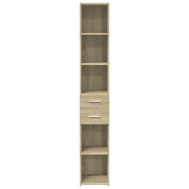 vidaXL Ντουλάπι Sonoma Δρυς 30x42,5x185cm από Επεξεργασμένο Ξύλο 1 τεμ.