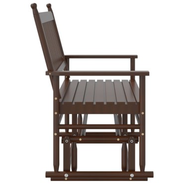 vidaXL Παγκάκι Κουνιστό Μαύρο 118x70x104,5cm Μασίφ Ξύλο Λεύκας