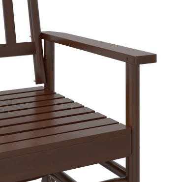 vidaXL Παγκάκι Κουνιστό Μαύρο 118x70x104,5cm Μασίφ Ξύλο Λεύκας
