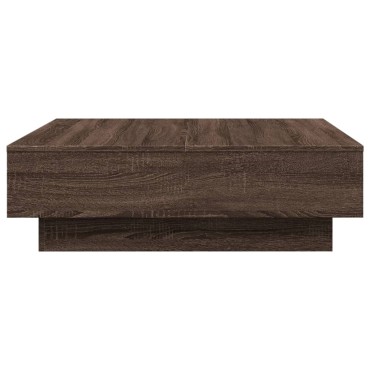 vidaXL Τραπεζάκι Σαλονιού Καφέ Δρυς 90x90x28cm Επεξεργασμένο Ξύλο 1 τεμ.