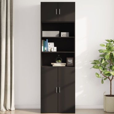 vidaXL Ντουλάπι Τοίχου Μαύρο 70x42,5x40cm από Επεξεργασμένο Ξύλο 1 τεμ.