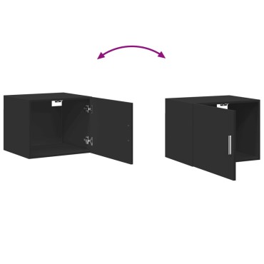 vidaXL Ντουλάπι Τοίχου Μαύρο 50x42,5x40cm από Επεξεργασμένο Ξύλο 1 τεμ.