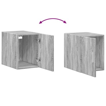 vidaXL Ντουλάπι Τοίχου Γκρι Sonoma 30x42,5x40cm Επεξεργασμένο Ξύλο 1 τεμ.