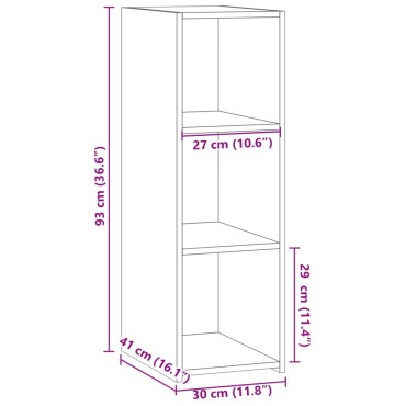 vidaXL Ντουλάπι Γκρι Sonoma 30x41x93cm από Επεξεργασμένο Ξύλο 1 τεμ.