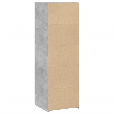 vidaXL Ντουλάπι Γκρι Σκυροδέματος 40x41x124cm από Επεξεργασμένο Ξύλο 1 τεμ.