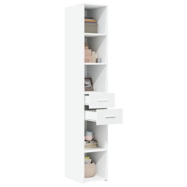 vidaXL Ντουλάπι Λευκό 30x42,5x185cm από Επεξεργασμένο Ξύλο 1 τεμ.