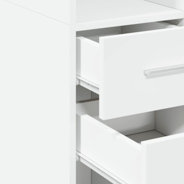vidaXL Ντουλάπι Λευκό 30x42,5x185cm από Επεξεργασμένο Ξύλο 1 τεμ.