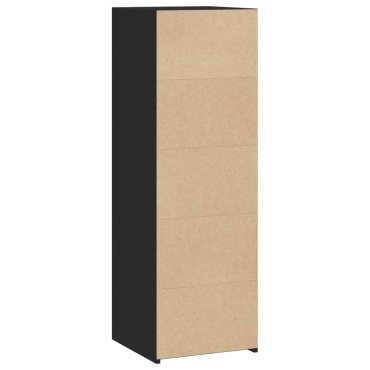 vidaXL Ντουλάπι Μαύρο 40x41x124cm από Επεξεργασμένο Ξύλο 1 τεμ.