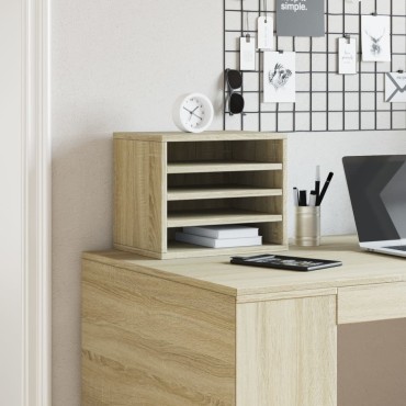 vidaXL Έπιπλο Οργάνωσης Γραφείου Sonoma Δρυς 36x26x29,5εκ Επεξ. Ξύλο