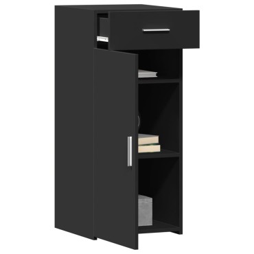 vidaXL Συρταριέρα Μαύρη 40x42,5x93cm από Επεξεργασμένο Ξύλο 1 τεμ.