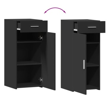 vidaXL Συρταριέρα Μαύρη 40x42,5x93cm από Επεξεργασμένο Ξύλο 1 τεμ.