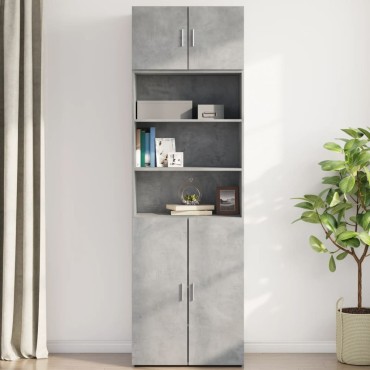 vidaXL Ντουλάπι Τοίχου Γκρι Σκυρ. 70x42,5x40cm Επεξεργασμένο Ξύλο 1 τεμ.