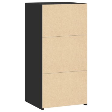 vidaXL Συρταριέρα Μαύρη 45x41x93cm από Επεξεργασμένο Ξύλο 1 τεμ.