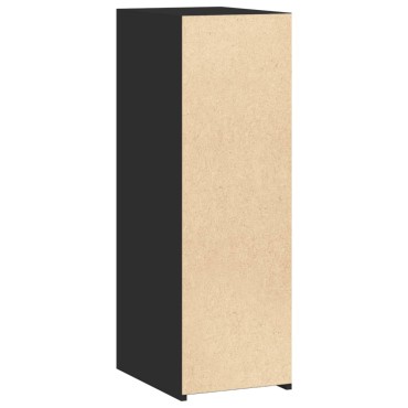 vidaXL Συρταριέρα Μαύρη 30x41x93cm από Επεξεργασμένο Ξύλο 1 τεμ.