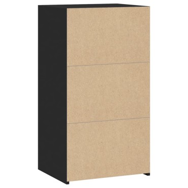 vidaXL Συρταριέρα Μαύρη 50x41x93cm από Επεξεργασμένο Ξύλο 1 τεμ.