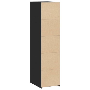 vidaXL Ντουλάπι Μαύρο 30x41x124cm από Επεξεργασμένο Ξύλο 1 τεμ.