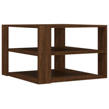 vidaXL Τραπεζάκι Σαλονιού Καφέ Δρυς 59,5x59,5x40cm Επεξ. Ξύλο 1 τεμ.