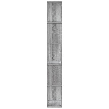 vidaXL Βιβλιοθήκη 5 Επιπέδων Γκρι Sonoma 45x23,5x162,5cm Επεξ. Ξύλο 1 τεμ.