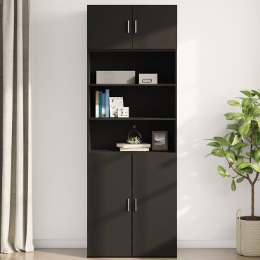 vidaXL Ντουλάπι Τοίχου Μαύρο 80x42,5x40cm από Επεξεργασμένο Ξύλο 1 τεμ.