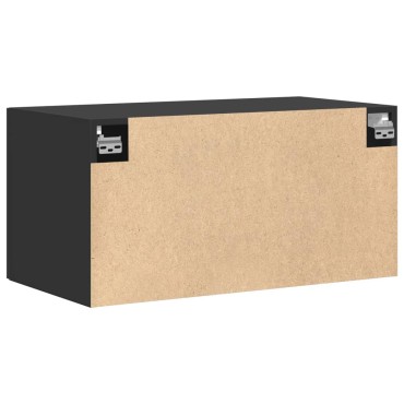 vidaXL Ντουλάπι Τοίχου Μαύρο 80x42,5x40cm από Επεξεργασμένο Ξύλο 1 τεμ.