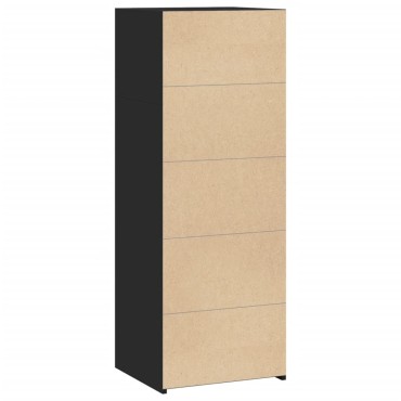 vidaXL Ντουλάπι Μαύρο 45x41x124cm από Επεξεργασμένο Ξύλο 1 τεμ.