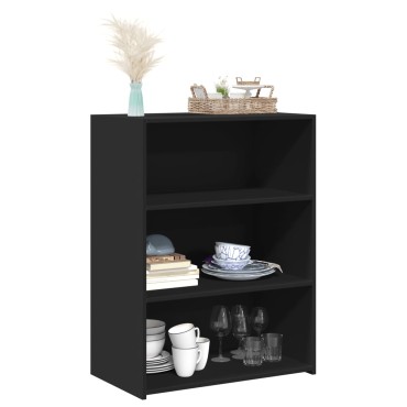 vidaXL Συρταριέρα Μαύρη 70x41x93cm από Επεξεργασμένο Ξύλο 1 τεμ.