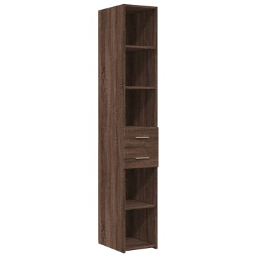 vidaXL Ντουλάπι Καφέ Δρυς 30x42,5x185cm από Επεξεργασμένο Ξύλο 1 τεμ.