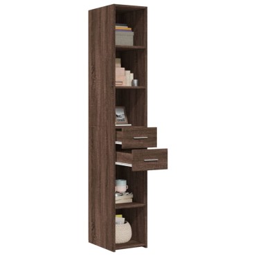 vidaXL Ντουλάπι Καφέ Δρυς 30x42,5x185cm από Επεξεργασμένο Ξύλο 1 τεμ.