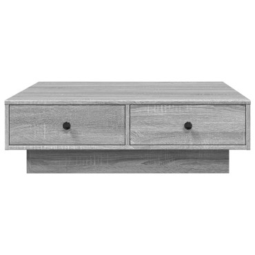 vidaXL Τραπεζάκι Σαλονιού Γκρι Sonoma 90x90x28cm Επεξεργασμένο Ξύλο 1 τεμ.