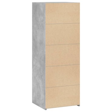 vidaXL Ντουλάπι Γκρι Σκυρ. 45x41x124cm από Επεξεργασμένο Ξύλο 1 τεμ.