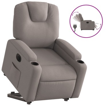 vidaXL Πολυθρόνα Ηλεκτρική Ανακλ.Taupe Υφασμάτινη 74x88x97cm 1 τεμ.